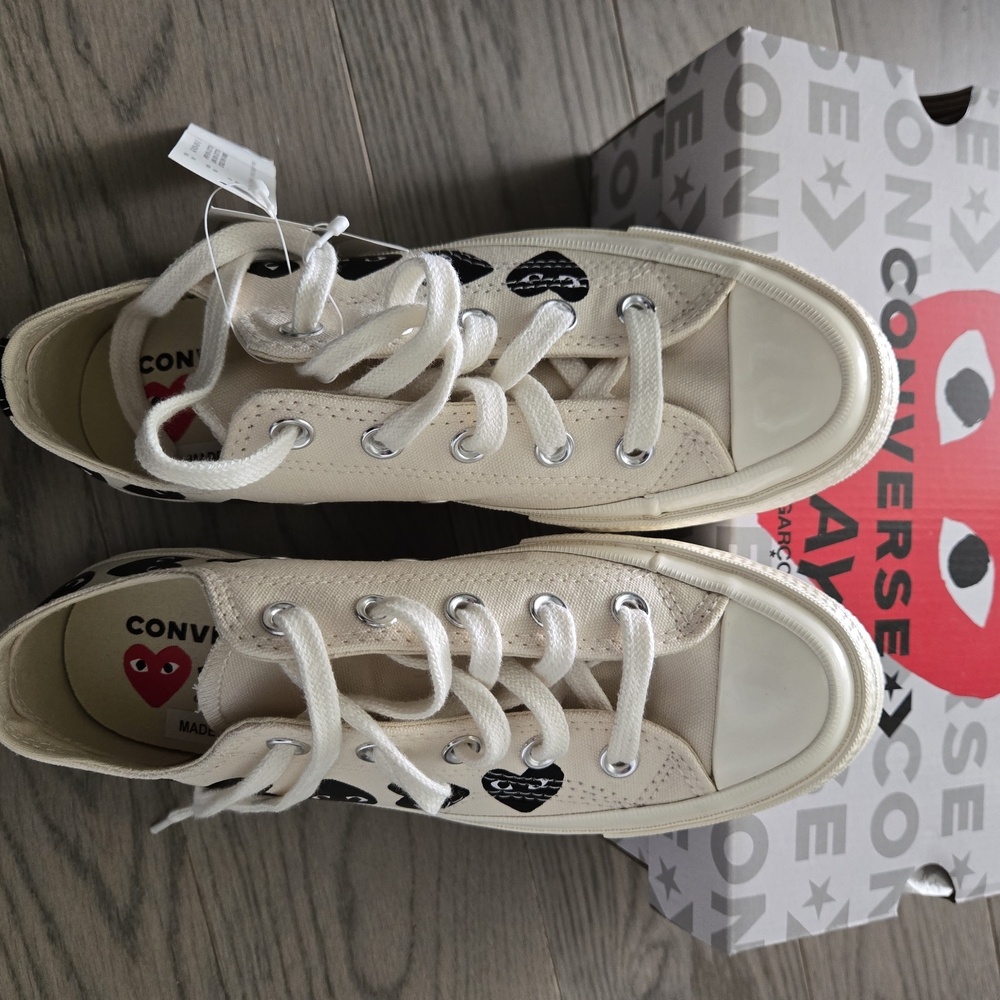 New Converse Womens Cream Canvas Shoes